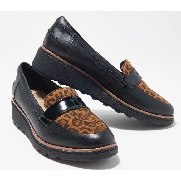 Clarks Shoes Clarks Nib Sharon Gracie Slip On Platform Loafers